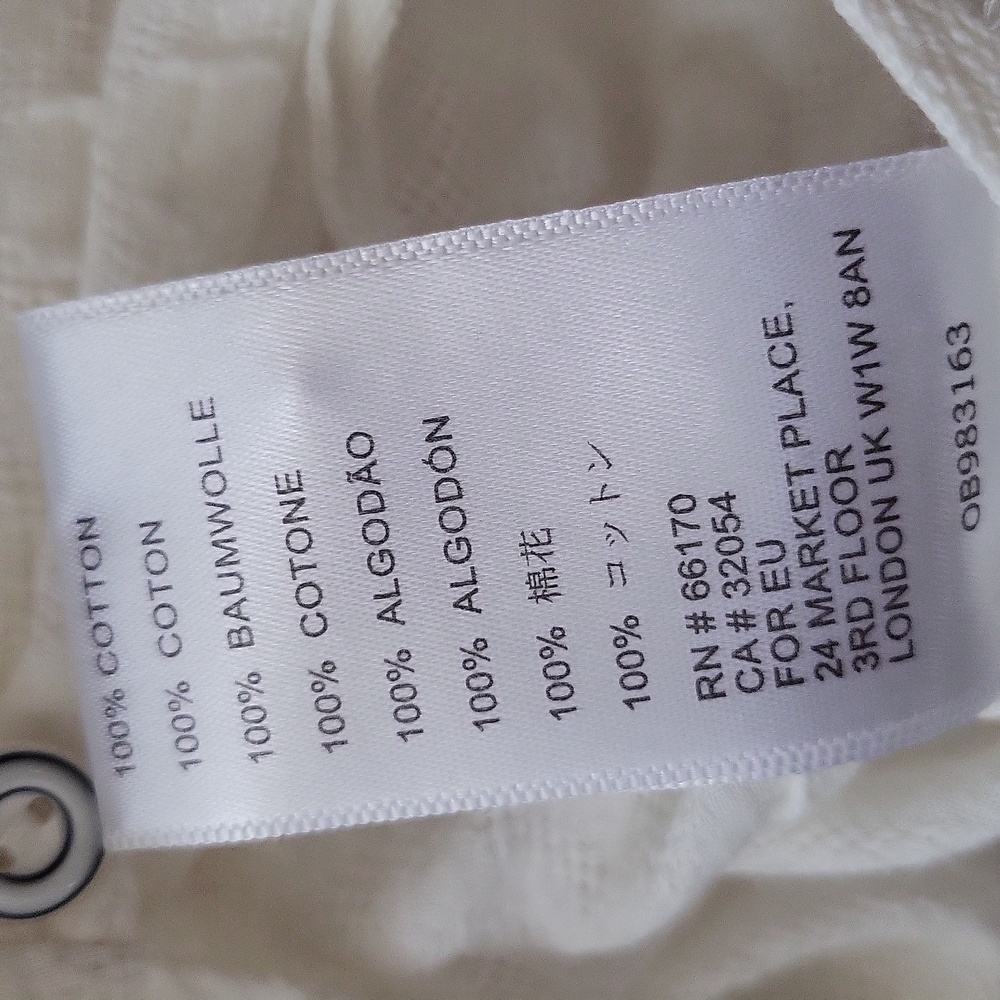 White", Gauze texture", Tank Style sheer dress/cover up" By "Anthropologie" ๐ค - Picture 14 of 17